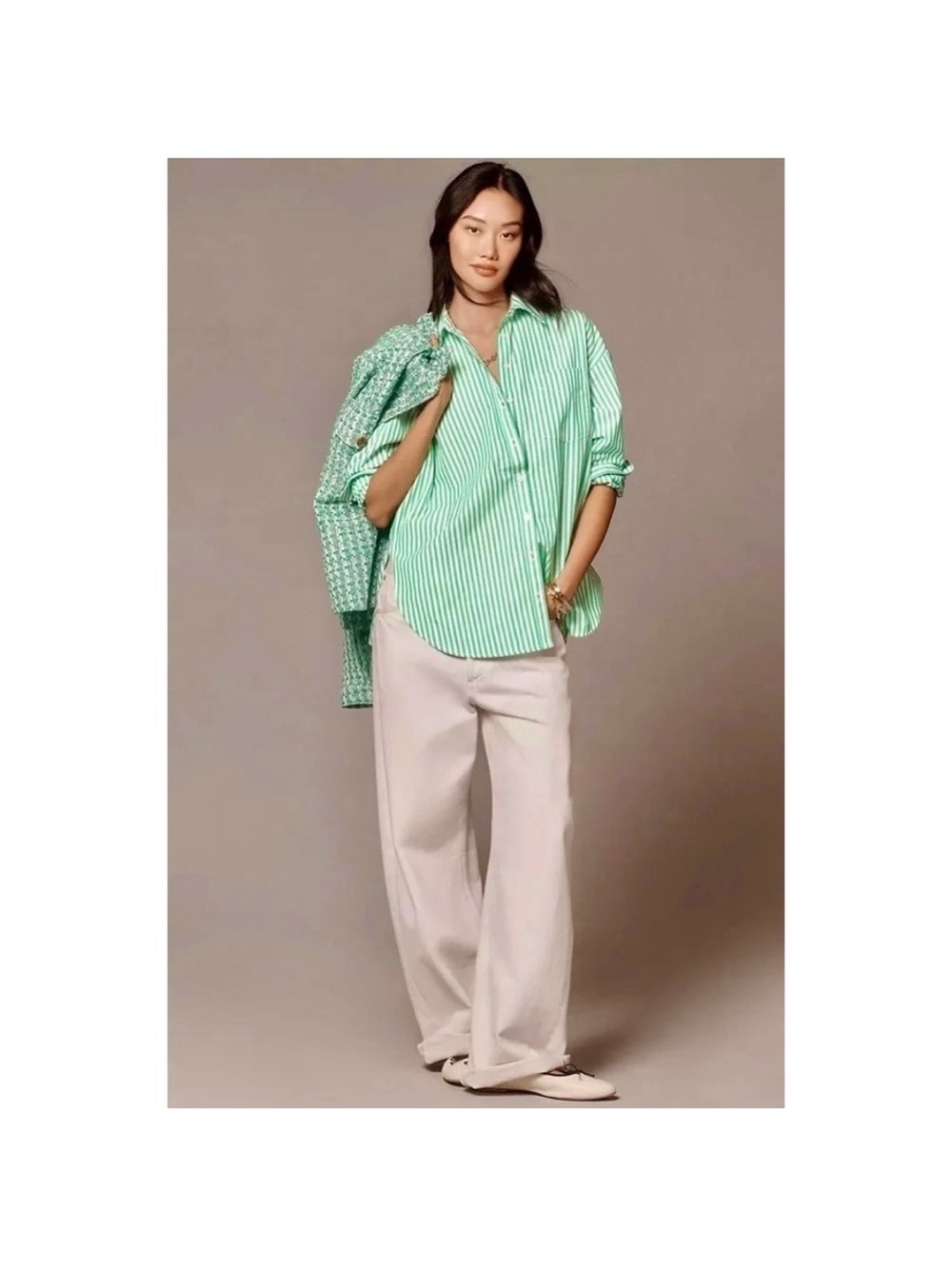 Anthropologie Maeve striped Bennett button down